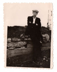 Roman Talanchuk at a special settlement, 1950s