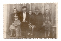 The Talanchuk-Turchenyak family in a special settlement, 1950s