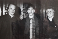 Michael Kocáb, Frank Zappa a Ivan Martin Jirous (1990)