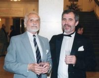 Václav Kožušník with Oldřich Stibor, the Director Emeritus of the then National Theatre Olomouc