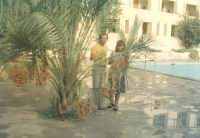 With her husband Peter in Algeria.
