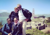 2012, Golden Gate Bridge, with wife Jana and daughters Barbora and Alžběta, traveling through western national parks