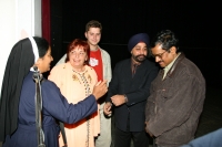 With the Indian ambassador M.K. Lokesh (on the right) and the Indian missionary in Bánovce nad Bebravou.
