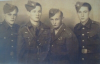 In Prague-Dejvice, September 15, 1945, Václav Valoušek on the far right