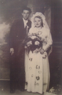 Wedding photography of Václav Valoušek, 1948