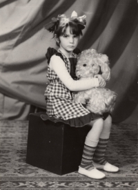 Daughter Kateřina in a Soviet kindergarten, 1985