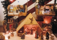 Self-made Christmas crib, motive of a mine, Neudeker Church 