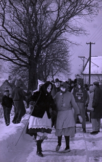 Carnival festivities in Tušť (circa 1980)