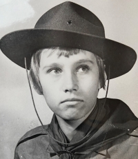 Martin Dvořák as a Scout boy, 1968