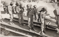 Embarkation of Americans in Korea after the armistice in 1953