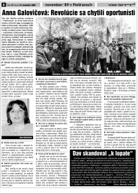 Newspaper Piešťany Week: The revolution was caught by the opportunists. (2008)
