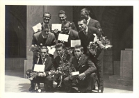 Jiří Klíma in 1964 (in the middle), graduation