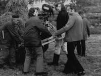 Filming of the film Sirius by director František Vláčil. Hana Hamplová worked as a camera assistant (1973).