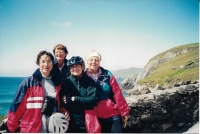 Ljuba (right back) on a bicycle tour around Ireland organized by VHT Sparta Prague, 2002 
