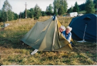 Ljuba a Zdeněk Loukotovi na výletě na Šumavě, 2003