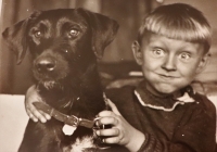 Jiří with his first dog Diana