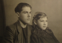 Jiří Kadeřábek with his sister
