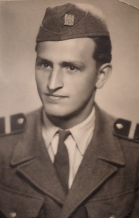 Karel Bořuta during the military service in Trnava (1951)