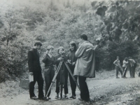 Doing a geological survey, 1971