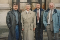 ODA party cell; from the left: Jiří Zelenda, Karel Ledvinka, Josef Kovář, Jiří Kašpar 
