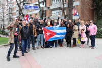 Protesta de cubanos en el exilio