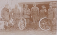 On the right, Vladimir Bohata's father during the First World War in Ukraine