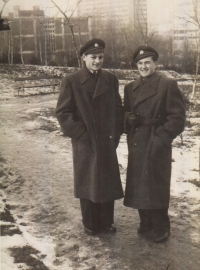 Jindřich Káňa (on the left), period of studies at the Baťa School of Work in Zlín 
