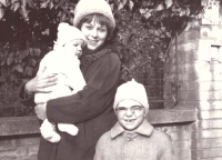 Milena Černá with her sons