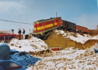 A derailed locomotive – Horní Lideč 