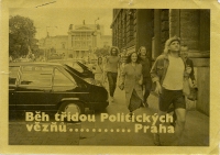The leaflet for the run through Třída Politických vězňů organized by the SVS (Společnost za veselejší současnost - an unofficial anti-communist organization)
