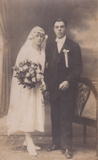Anna Smržová's parents Rudolf and Anna, 1923