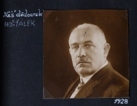 Grandpa Hošťálek from from her mother's side in 1928