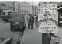 Prague, photos from the days after the occupation of Czechoslovakia by Warsaw Pact troops IV.