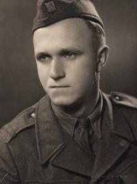 Václav Kulhánek during his compulsory military service in PTP, which he finished after more then three years on 31th December 1953