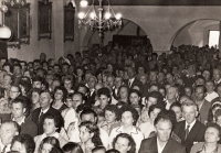 During the first mass celebrated by Václav Kulhánek in 1973 in České Budějovice, the church was completely full