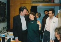 Hana Mahlerová with Jan Sokol, 1994