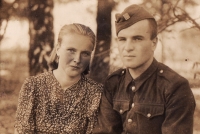 Miloslav Vohralík with sister Anna (photographed in 1944 during hospitalisation in Lutsk)