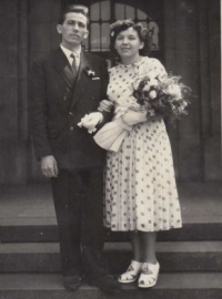 Jan and Helena Šebestas’ wedding, Ostrava, 4 July 1953