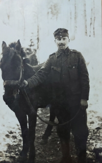 Jan Skřipka, photograph from the First World War, 5th of April 1917, the Italian front 
