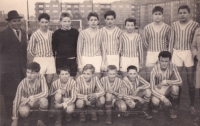 Antonín Panenka (second from bottom right) in the Bohemians youth team 