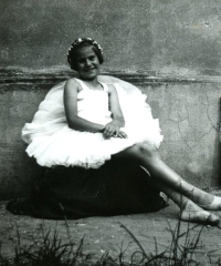 Klára Vylítová as a ballerina, Mladá Boleslav, 1938