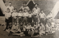 4th unit of cub scouts, Beluša camp in 1970