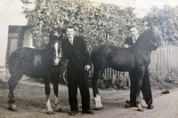 With horses