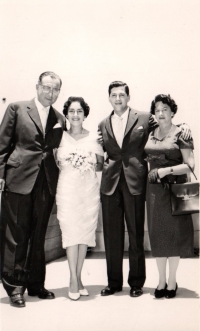 Tomy Wahle, Petr's best friend, with his wife and parents. Peru, around 1959