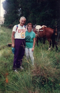 Petr and his second wife Maria Remedios Couso Rielo during their honeymoon. La Cumbrecita, 1997