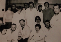 During the studies at University of Chemistry and Technology, 1980s. Witness is in the bottowm row, third from the left 
