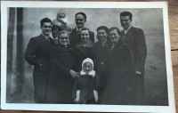 Dagmar Kollárová with her family 1946