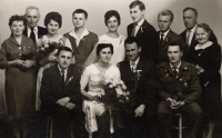 A wedding photo (her dad is the second one from the left), 1962