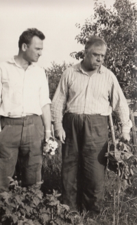 Her husband Vojtěch Kadlec with his father