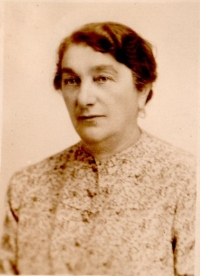 Wilhelmína (Mína) Poláčková, née Lustigová (1880 - 1943), Petr's aunt, was murdered in Auschwitz. Photographed in Prague, around 1934 